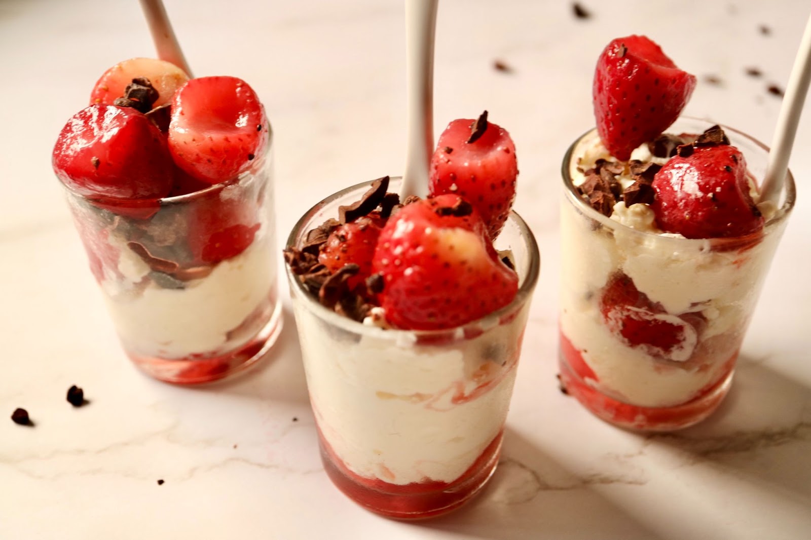 3 servings of keto strawberries and cream
