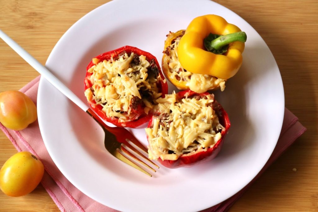 keto stuffed peppers with cheese